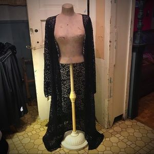 Lace Maxi Duster -Cardigan